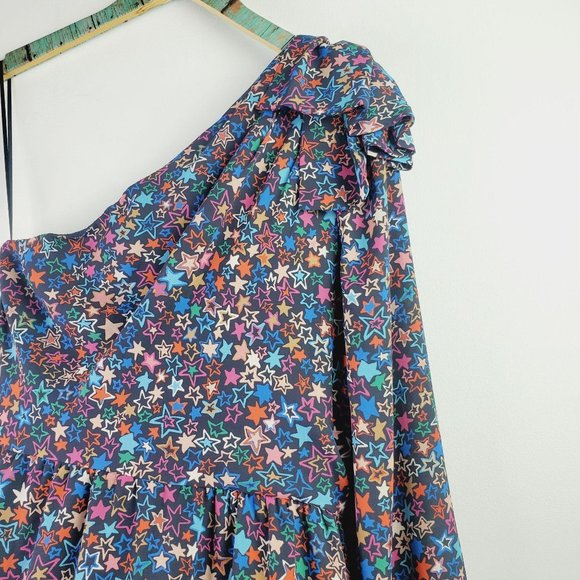 J. Crew Jacuzzi Starburst One Shoulder Dress Sz 8 - Picture 9 of 12